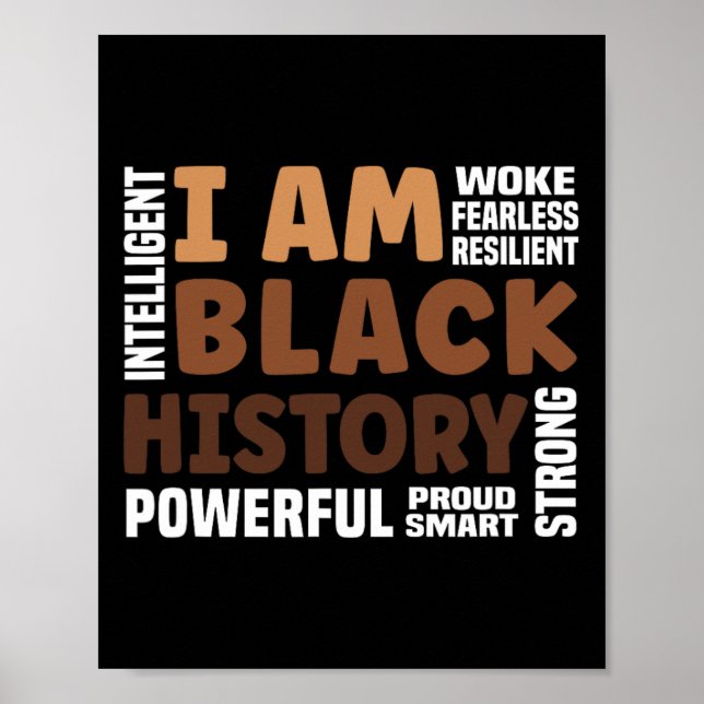 Am Black History Month med stark stolthet Poster (Framsidan)