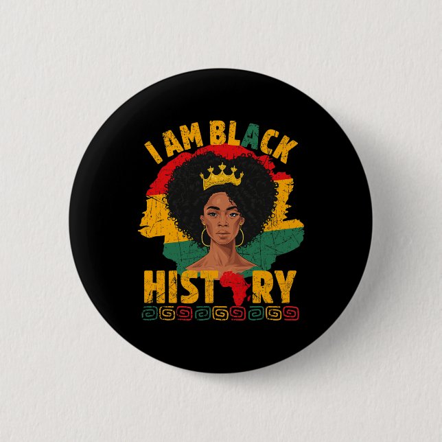 Am Black History Women African Girs Black History Knapp (Framsida)