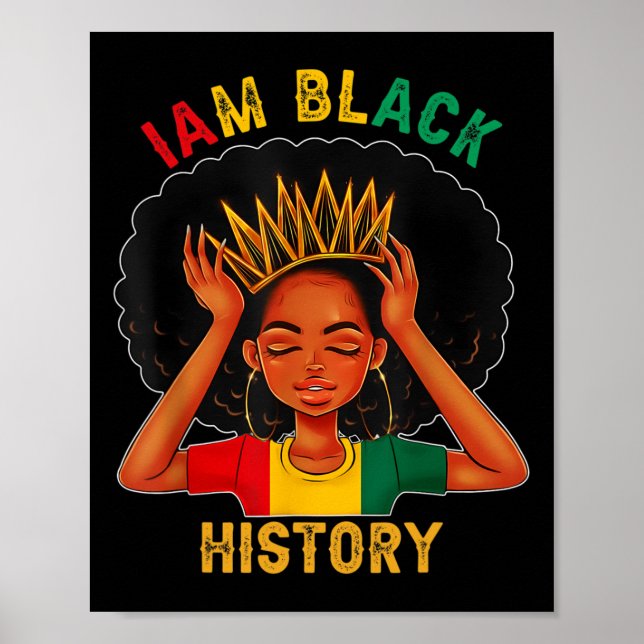 Am Black Woman Black History Month Educated Black Poster (Framsidan)