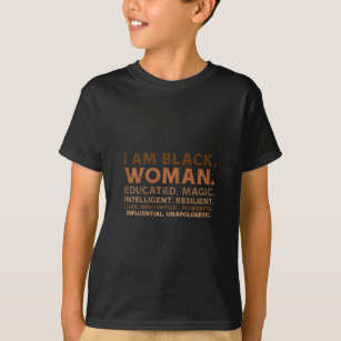 Am Black Woman Educated History Month African Prid T Shirt