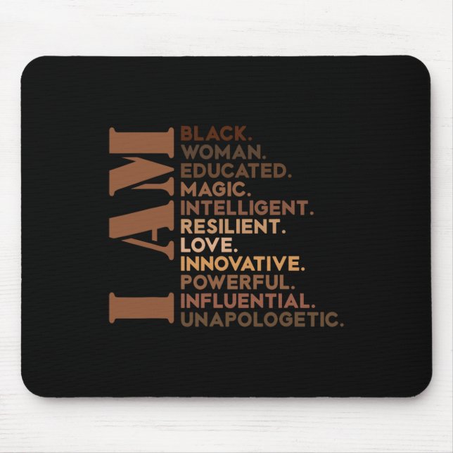 Am Black Woman Educated Melanin Black History Mont Musmatta (Framsidan)