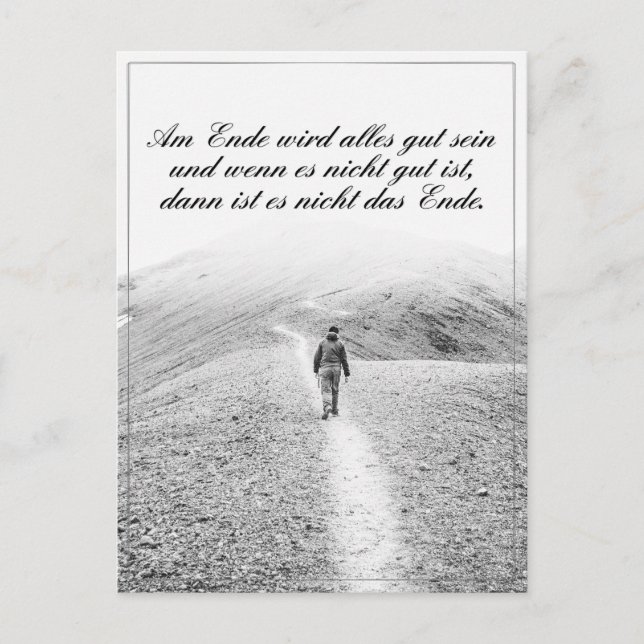 Am Ende wird alles gut sein Helg Vykort (Framsida)