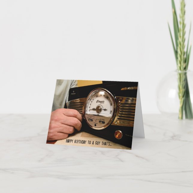 AM/FM Radio Älskare Broadcast födelsedag Kort (Framsida)