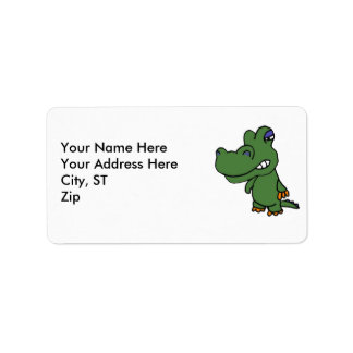 AM- Funny Gator-Adressetiketter Adressetikett