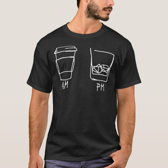 AM Kaffe PM Win 7 T Shirt (Framsida)