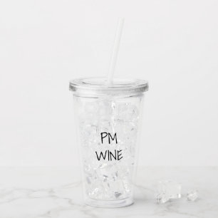 AM Kaffe, svartvit anpassningsbar i Vin, avslappna Take Away Mugg