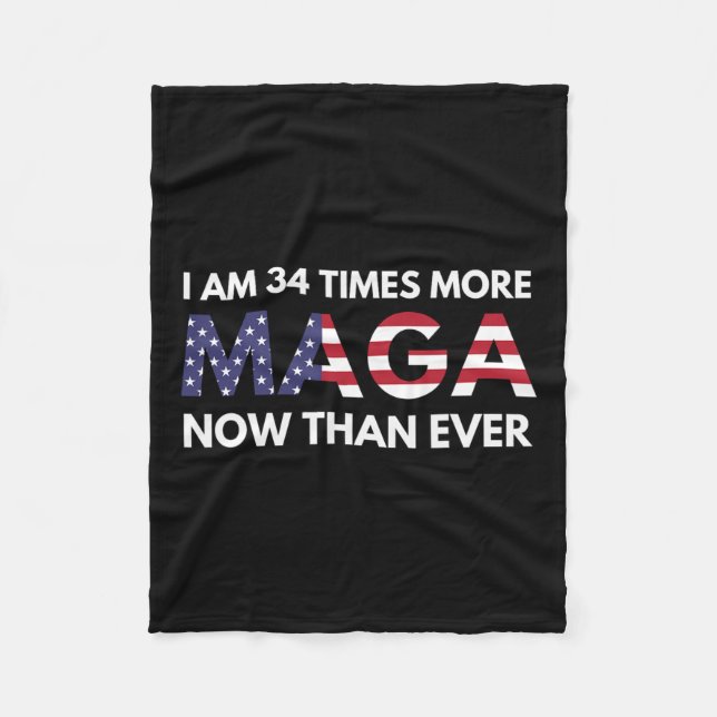 AM &# mer än någonsin stödjer du Trum nu Fleecefilt (Framsidan)