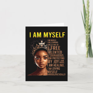 Am Myself Black Girl Magic Black History Month Afr Kort