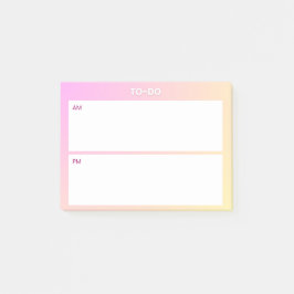 AM PM Klisterlapp Planner – Minimal Daglig Fokus P Post-it Block