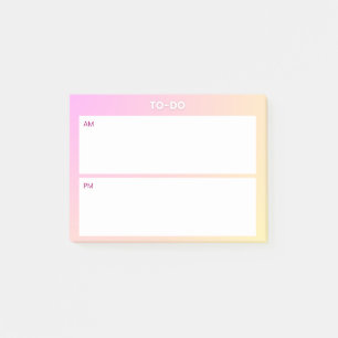 AM PM Klisterlapp Planner – Minimal Daglig Fokus P Post-it Block