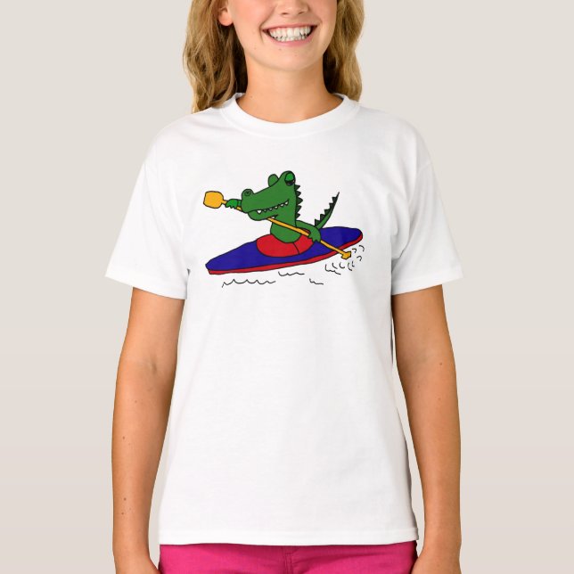 AM-, rolig alligator som Kayaking Tee (Framsida)