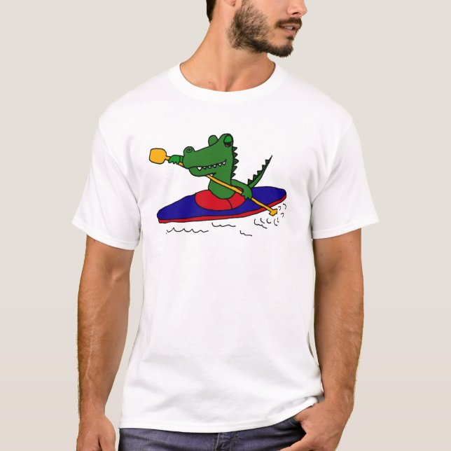 AM-, rolig alligator som Kayaking Tee (Framsida)