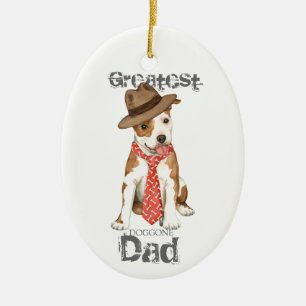 Am staff Pappa Ceramic Ornamic Julgransprydnad Keramik