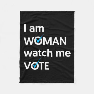 Am Woman Watch Me Vote 2024 Blue Wave Vote Fleecefilt