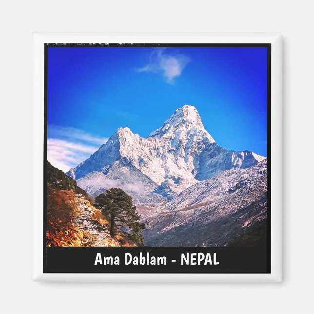 Ama Dablam, Sagarmatha, Everest Trek - Nepal Magnet (Framsidan)