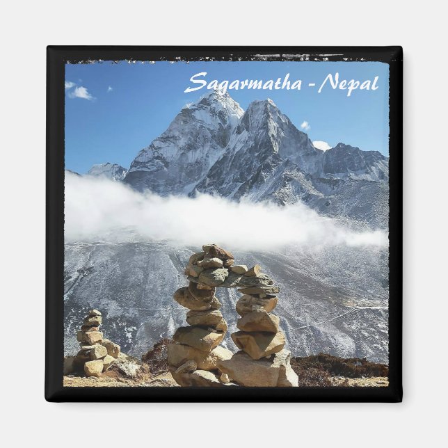 Ama Dablam & Sten Arch, Sagarmatha - Nepal Magnet (Framsidan)
