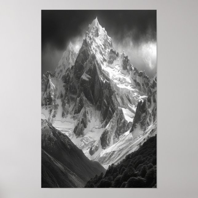 AMA Dablam - toppvy AI Art Poster (Framsidan)