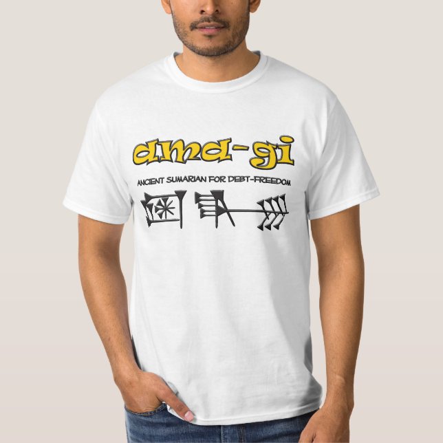 ama~gien betyder debt~freedom t-shirt (Framsida)