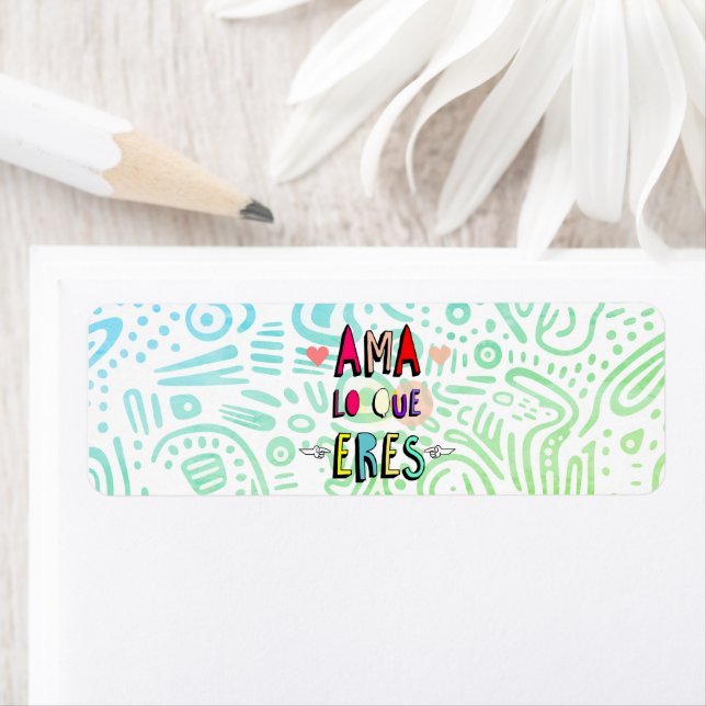 Ama lo que eres 💖 returadress etikett (Insitu)