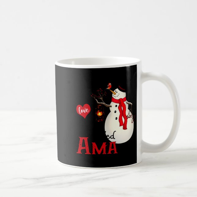 Ama Snowman Xmas Happy Family New Snowman Merry Ch Kaffemugg (Höger)