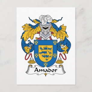 Amador Family Crest Vykort