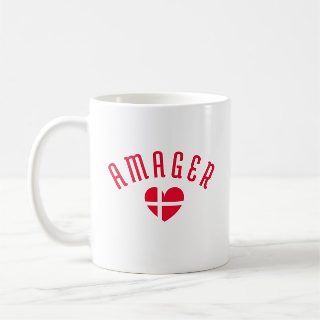 AMAGER Danmark Heart Kaffemugg (Vänster)