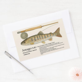 Amago (Oncorhynchus masou ishikawae) Rektangulärt Klistermärke