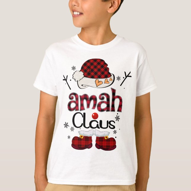 Amah Claus Red Play - Grandma Gift T Shirt (Framsida)