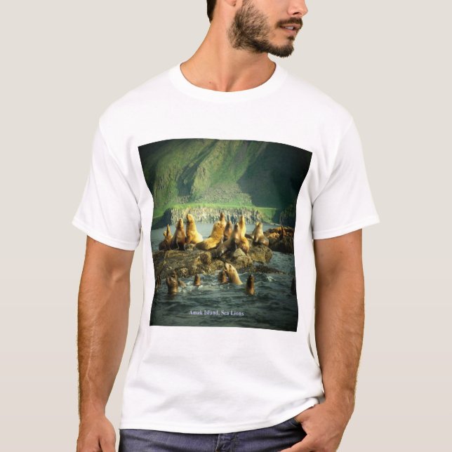 Amak Island Sea Lejon T-shirt (Framsida)