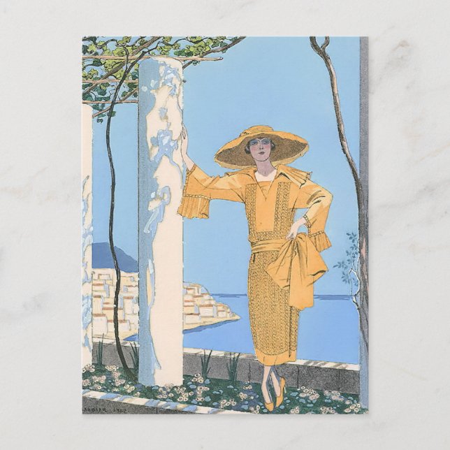 Amalfi av George Barbier Vykort (Framsida)