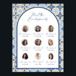 Amalfi Blue Tile Möt Bridesmaids Bride Shower Poster<br><div class="desc">Kan anpassas efter dina behov i kostym. © Gorjo Designs. Gade åt dig via Zazzle-plattformen. // Tittar för matchande artiklar? Annat papper från den uppsättning som finns tillgänglig i avsnittet "samlingar" i min butik. // Obs! Fotot som används är endast en platshållarbild. Du måste ersätta med ett eget foto innan...</div>