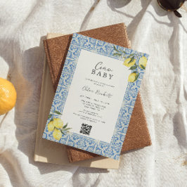 Amalfi Capri Baby Shower för Medelhavsbrickor Inbjudningar