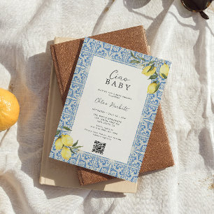 Amalfi Capri Baby Shower för Medelhavsbrickor Inbjudningar