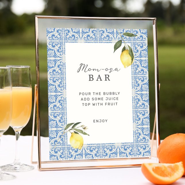 Amalfi Capri Baby Shower Mimosa Pub Poster (Skapare uppladdad)