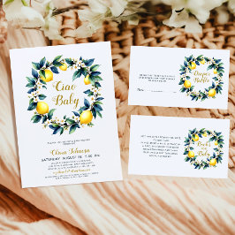 Amalfi Ciao Baby Diaper Raffle Card | Lemon Wreath Tilläggskort