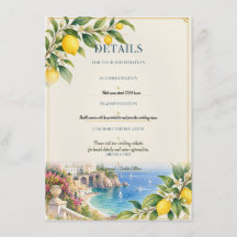 Amalfi Citron | Blå & Gul Italien Bröllopsdetaljer