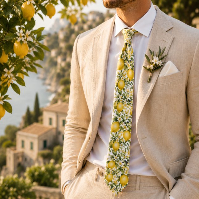 Amalfi Citron Flerat Bröllop Slips (Skapare uppladdad)