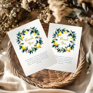 Amalfi Citron Krans Ciao Baby Baby Shower Tack Kort
