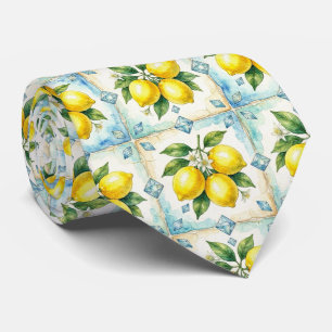 Amalfi Citron Medelhavet Falska DIamantar Falsk Si Slips