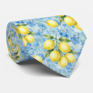 Amalfi Citron Medelhavet Falska diamanter Falsk si Slips