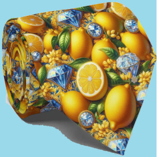 Amalfi Citron Mediterranean Fauxdiamanter Fauxsilk Slips