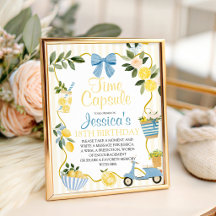 Amalfi Citrontidskapsel Bordsskylt