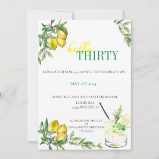 Amalfi Citrus Invitation - Birthday Inbjudningar