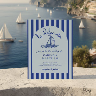 Amalfi Coast Amore: La Dolce Vita Båge Bröllop Inbjudningar