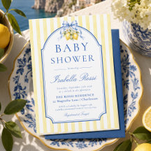 Amalfi Coast Blå Band Citron Baby Shower