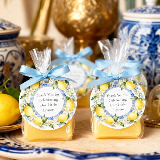 Amalfi Coast Citron Baby Shower Tacksamhetspresent Gåvor Etiketter