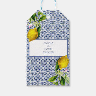 Amalfi Coast Citron Kakel Italien Personliga namn Presentetikett