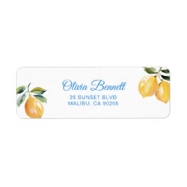 Amalfi Coast Citrus Citron Returadressetikett Returadress Etikett