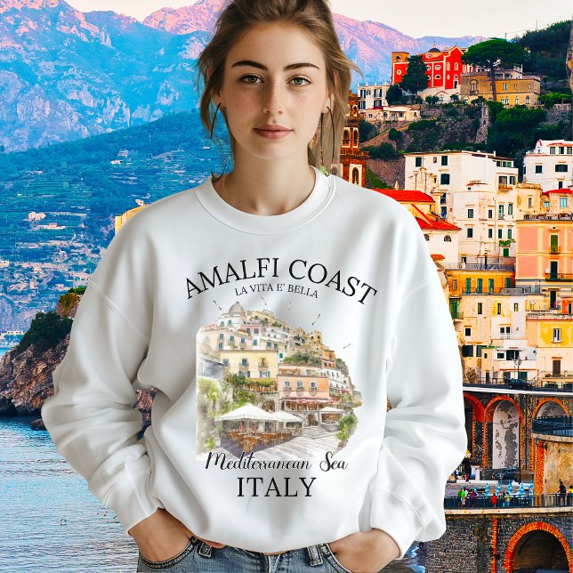 Amalfi Coast Cliff Houses – Italian Seaside  T Shirt (Skapare uppladdad)