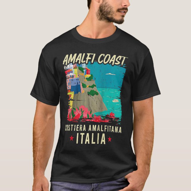 Amalfi Coast Costiera Amalfitana Italia Italy Vaca T Shirt (Framsida)
